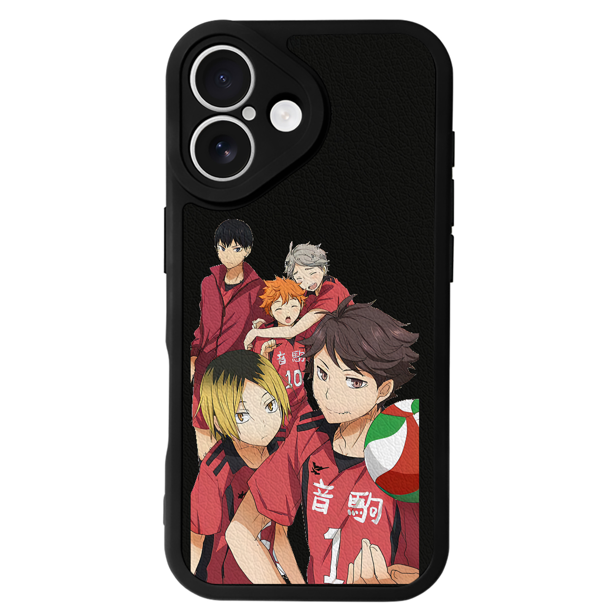（画像用） ハイキュー!! Haikyu!! 【iPhone 16シリーズ対応】シリコンスマホケース（レザー調） 材質：シリコン